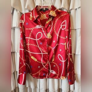 Women's Kasper Button Down Blouse Size Six